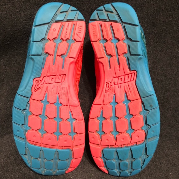 Inov8 F Lite 235 Rope Tec Womens Size 8.5 Blue Pink Coral Training Running Shoes - Picture 7 of 11